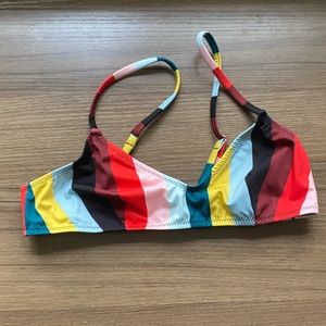 Solid and Striped Bikini Top